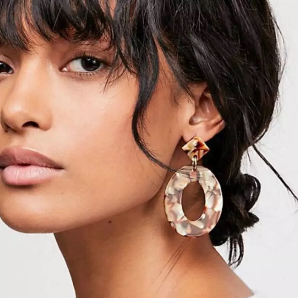 (2 for$20) Oval Acrylic Pendant Earrings NWT